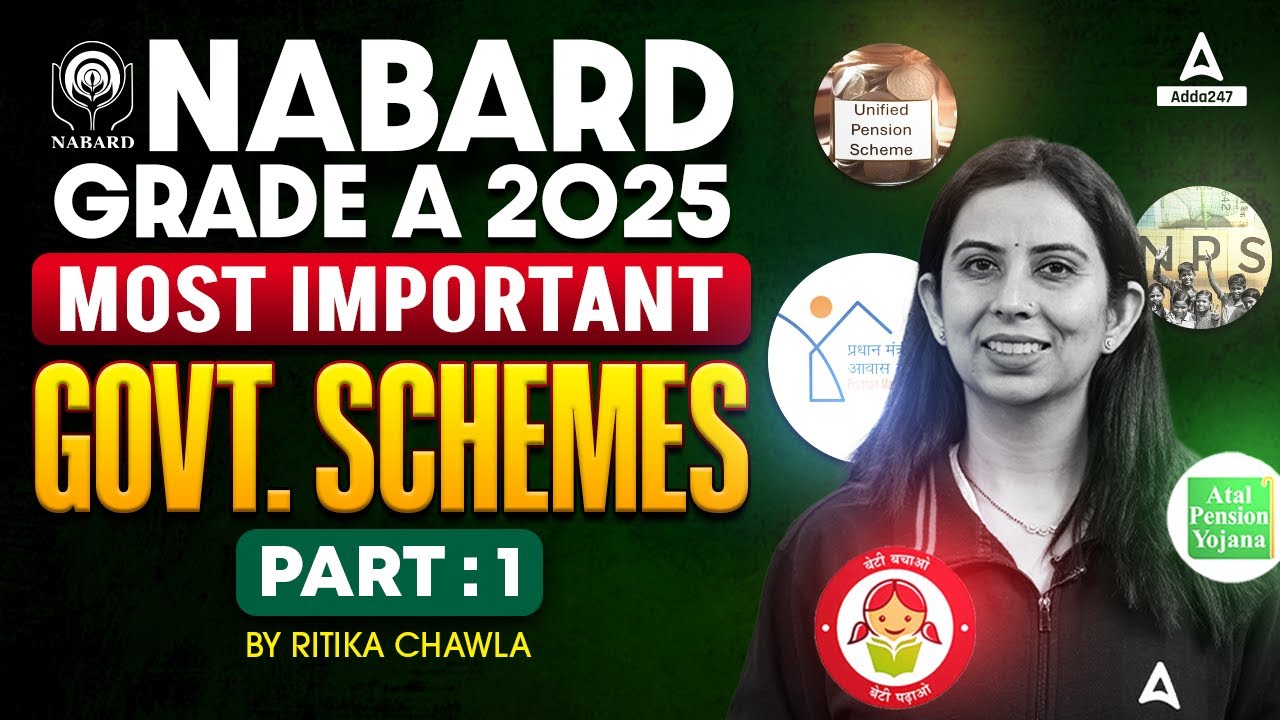 NABARD Grade A 2025 | | Part-1 |  Most Important Government Schemes for ESI & ARD