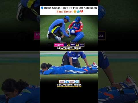 🗣️Richa Ghosh tried to pull off a Rishabh Pant there! 😅🥶🤔 #RichaGhosh #RishabPant #IndVsSa #Live