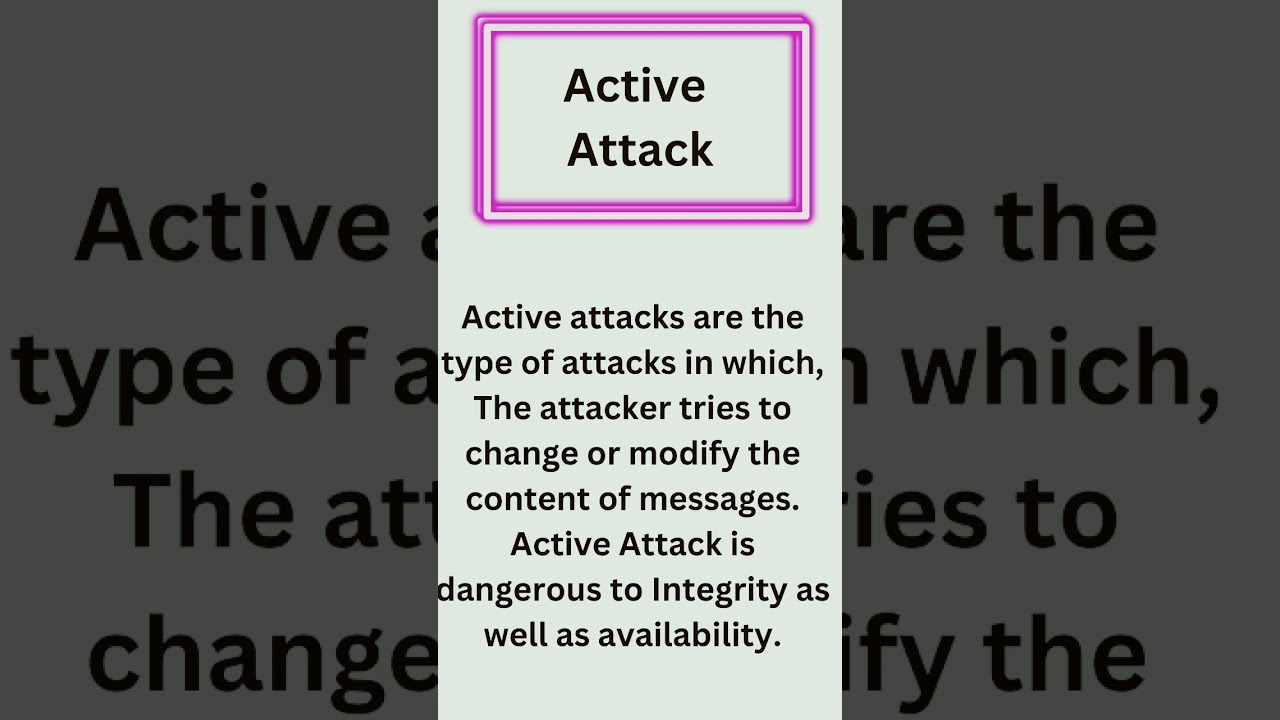 Active Attack in Computer Networks π‘οΈ
