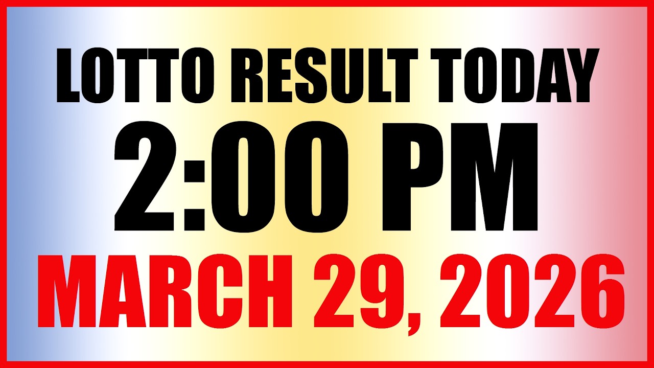 Lotto Result Today 2pm Draw March 29, 2026 Swertres Ez2 PCSO