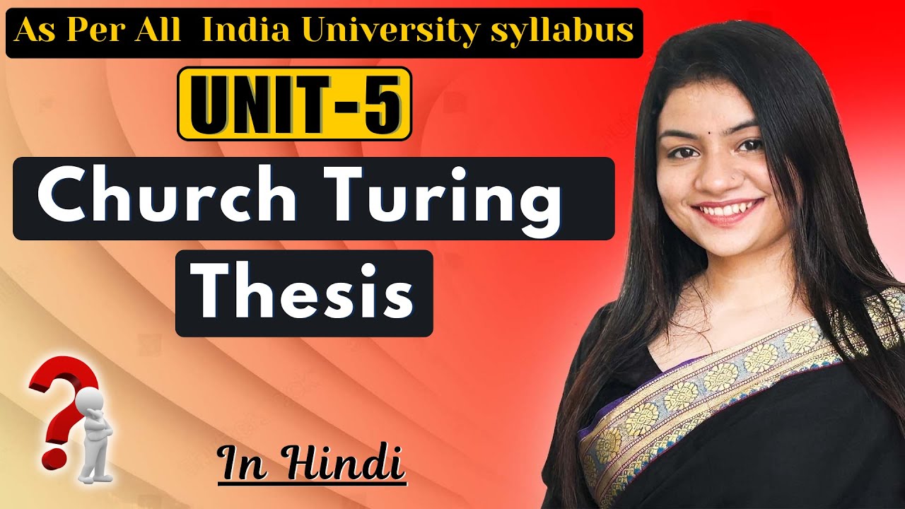 CHURCH TURING THESIS | TAFL | TOC | AUTOMATA THEORY |AKTU |UNIT 5 |PYQ #learncswitharshi #TAFL #TOC