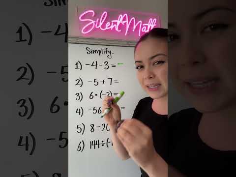 Integer Computation | Silent Math | #integers #math #silentmath #missarlene