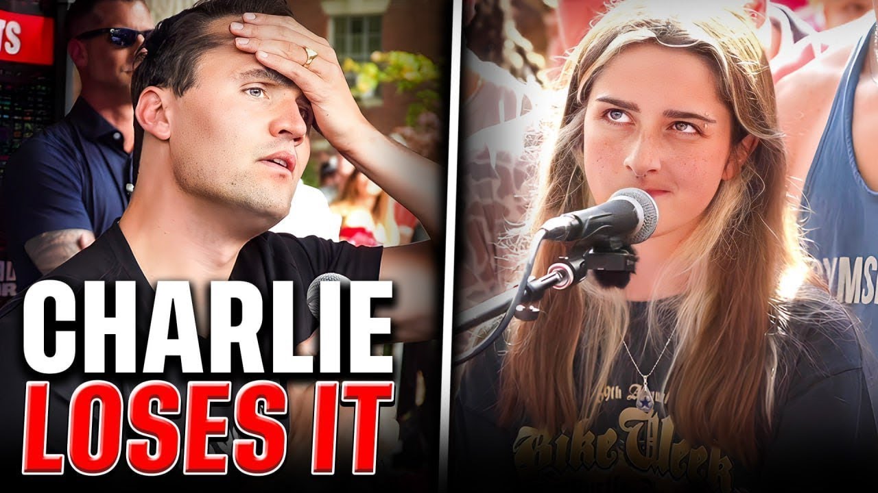 "Please Shut Up I Am Talking" Girl Gets Triggered by Charlie Kirk (2024)