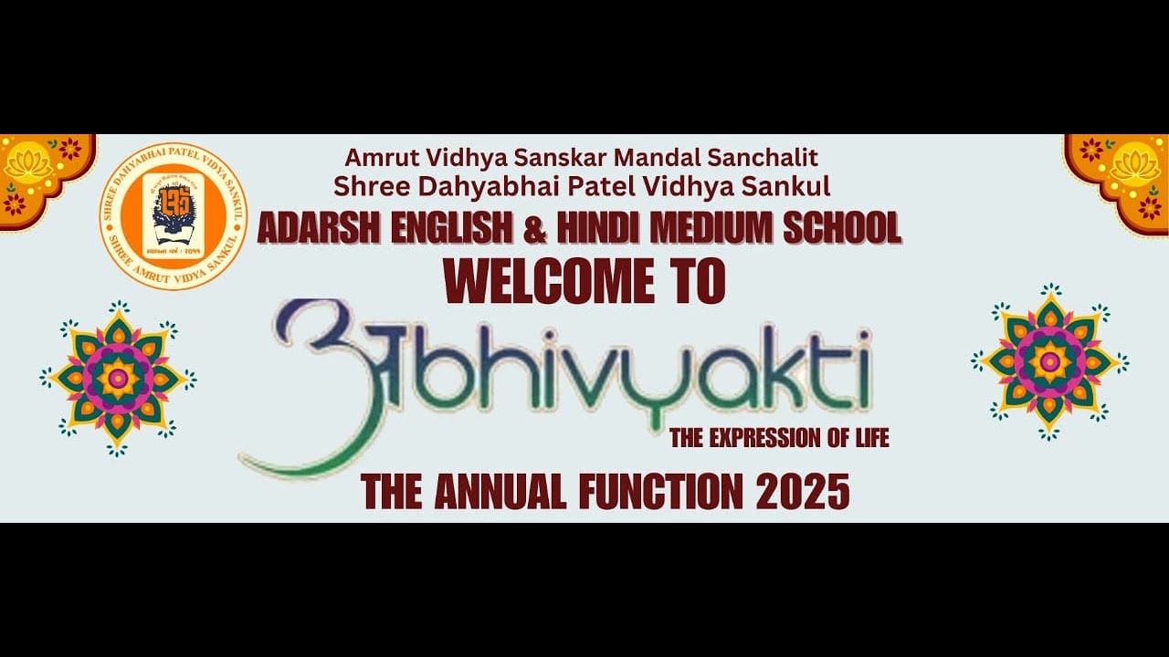 Adarsh School Abhivyakti 2025 Live 🎉
