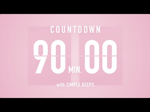90 Minute Countdown Timer ๐ธ Flip Clock with Simple Beeps ๐