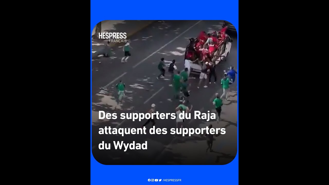 Attaque entre supporters du Raja et Wydad avant le Derby ⚽