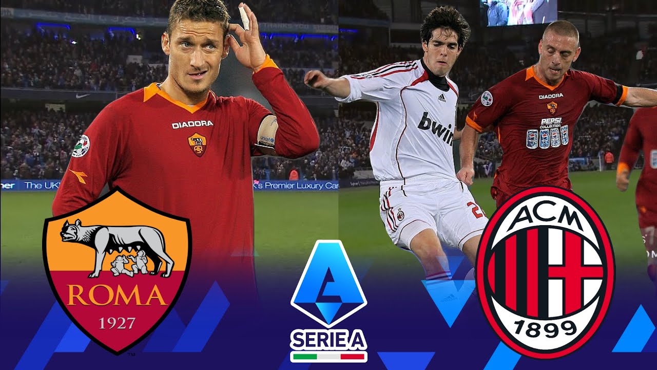 ملخص مباراة روما ضد ميلان (2006-2007) مع تعليق عيسى الحربين ⚽