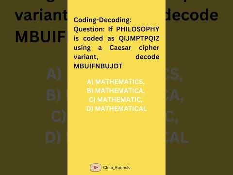 Caesar Cipher Master! Cryptographic Decoding Challenge  Code Breaking Expert #logicalreasoningquiz