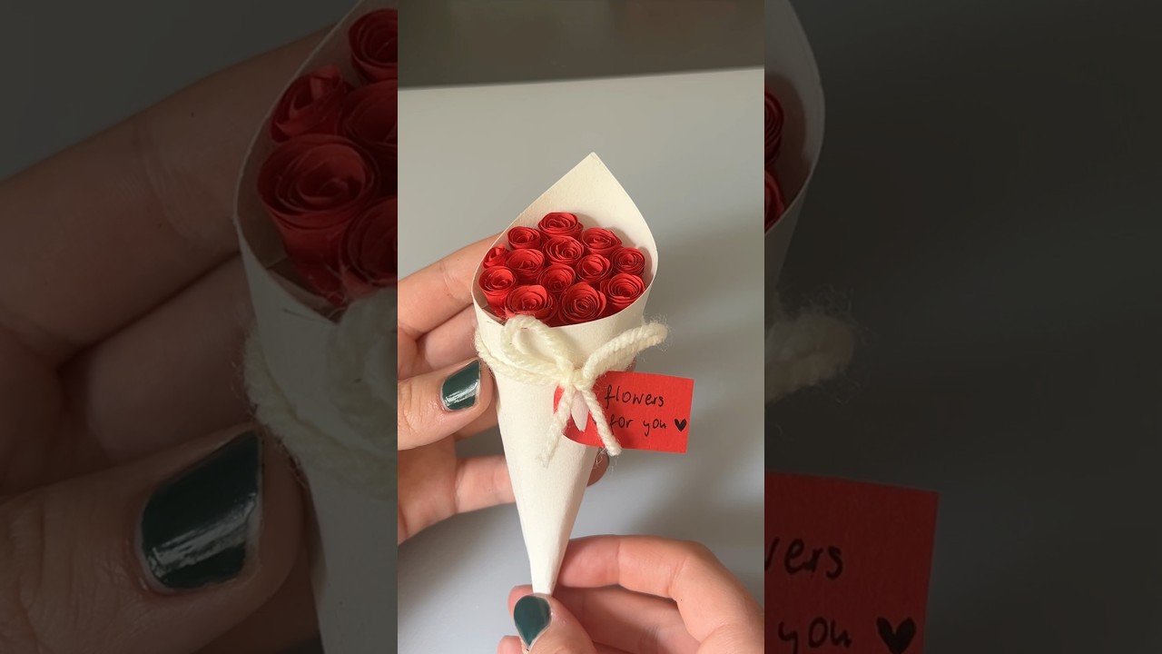 DIY Paper Roses Bouquet for Mother’s Day 🌸