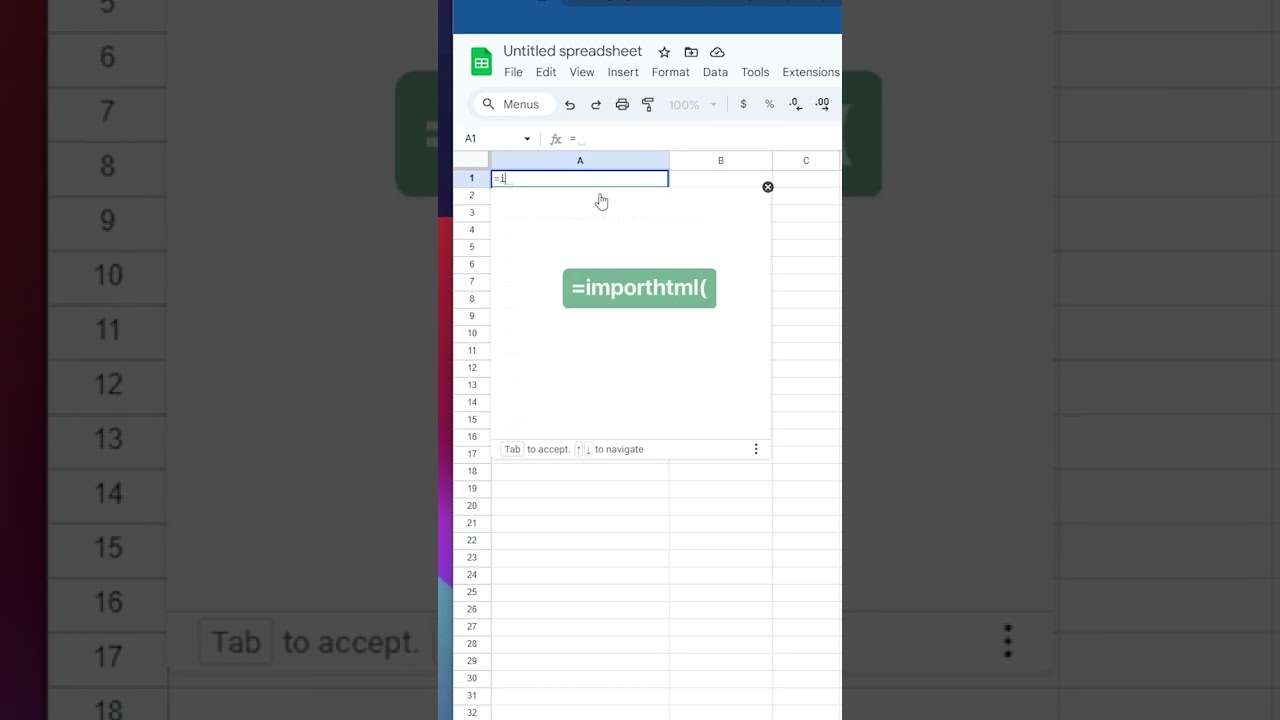 Quickly Pull Web Data in Google Sheets β±οΈ