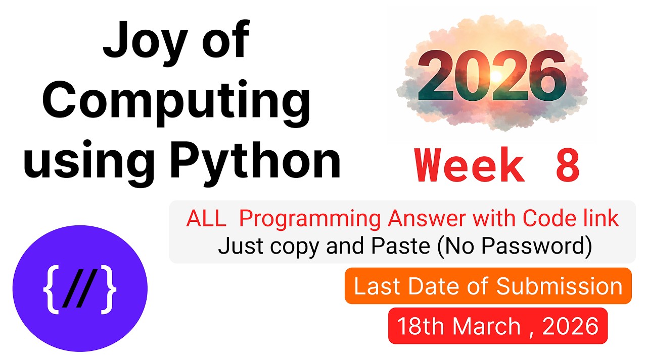 NPTEL Python Week 8: Complete Solutions & Code 🔥