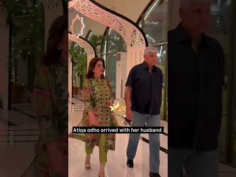 #atiqaodho arrived with her husband at #greenentertainment mehfil e Shaoor night#vira #shorts