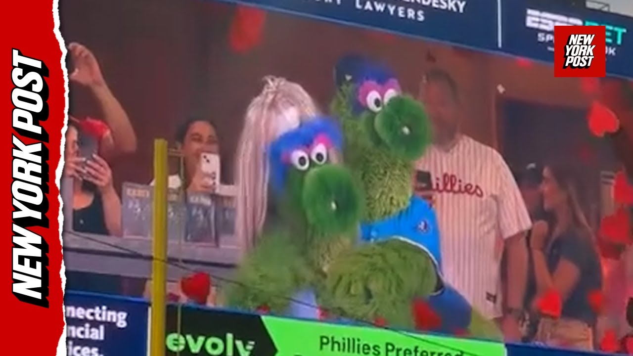 Phillies Mascots Recreate Coldplay’s Viral Kiss Cam Moment 🎉