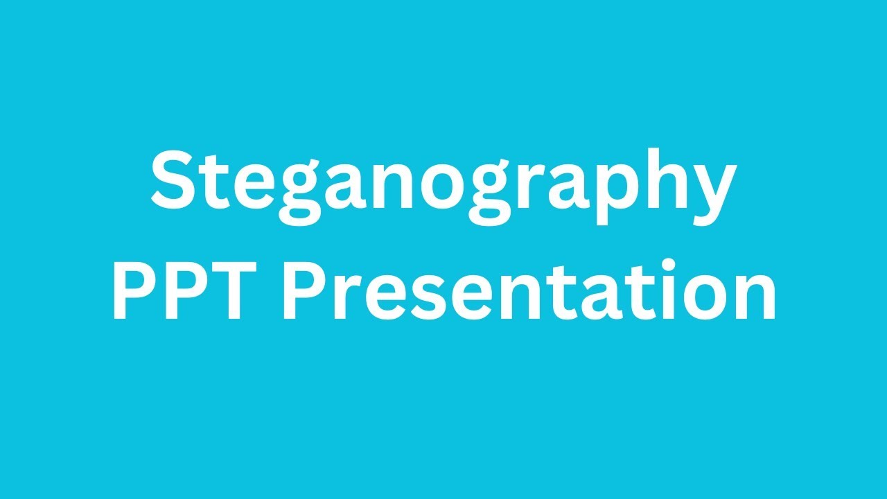 Free Steganography PowerPoint Presentation & Seminar Download 📊