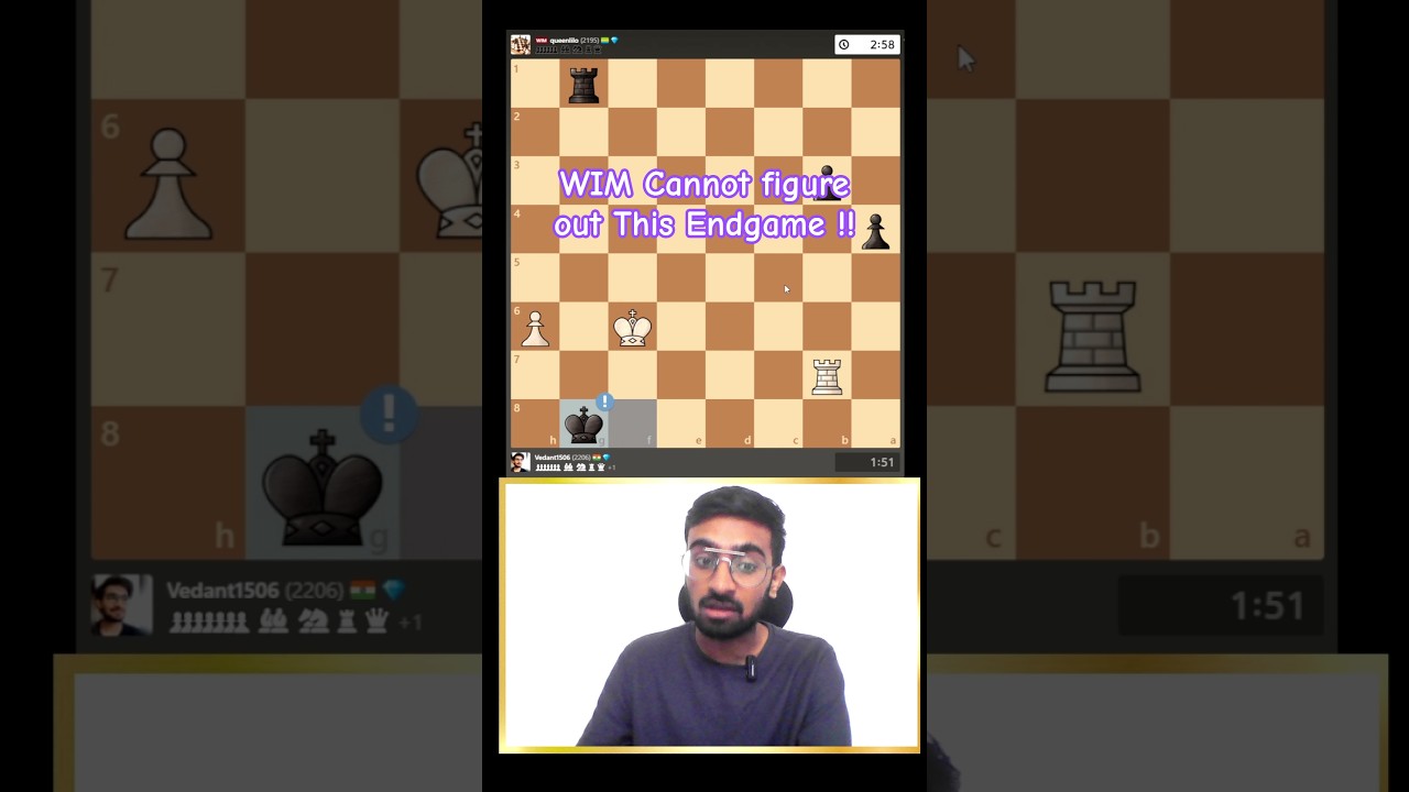 I defeated Women's International Master with AMAZING Endgame Play #chess #shorts #chessendgame