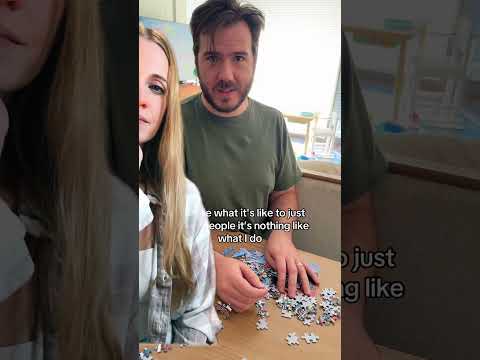 Wife scatters her husband’s puzzle he’s been working on for 2 days…#shorts