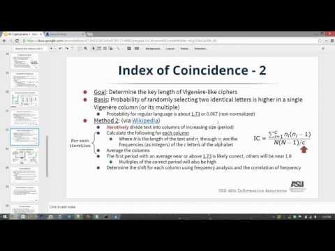 Explanation of Index of Coincidence