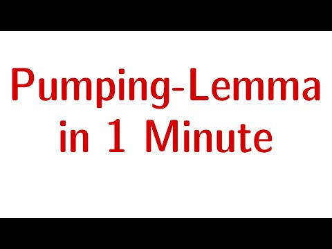 Pumping Lemma in 1 Minute