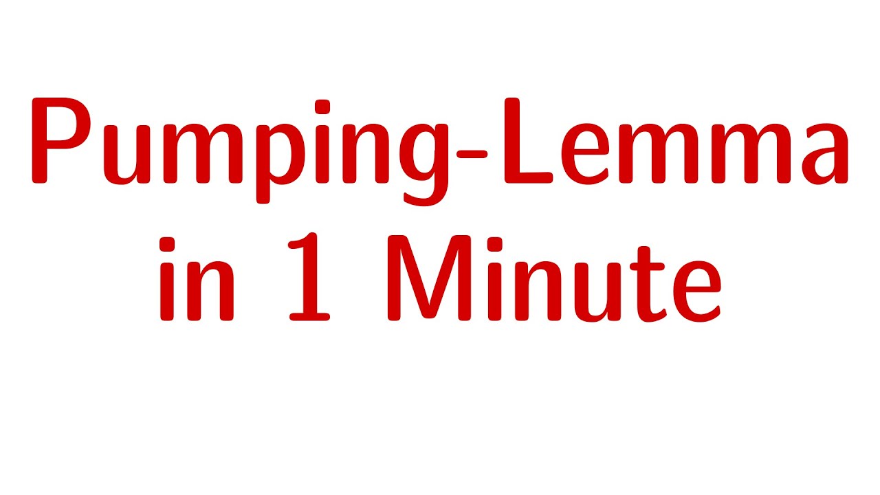 Pumping Lemma für reguläre Sprachen in 1 Minute
