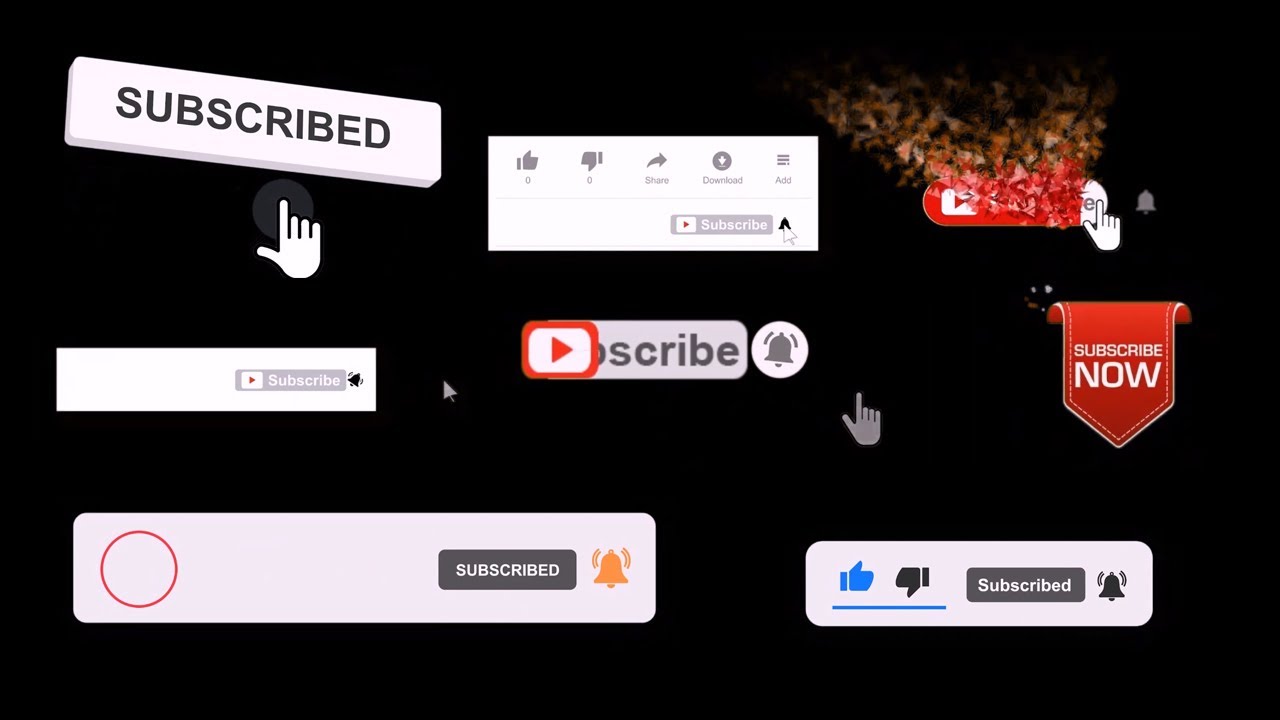 Black Subscribe Screen Animation