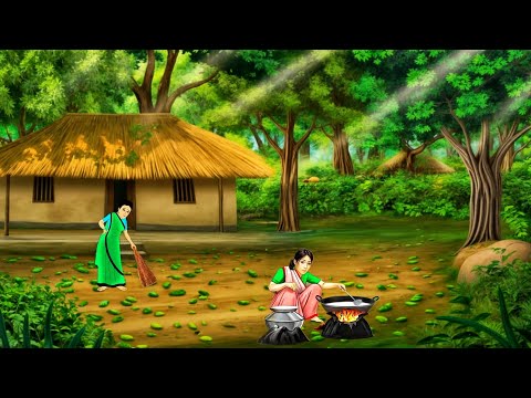 जंगल में दो अनाथ बहनों का घर | Hindi kahani | Hindi cartoon | Moral stories | cartoon story 