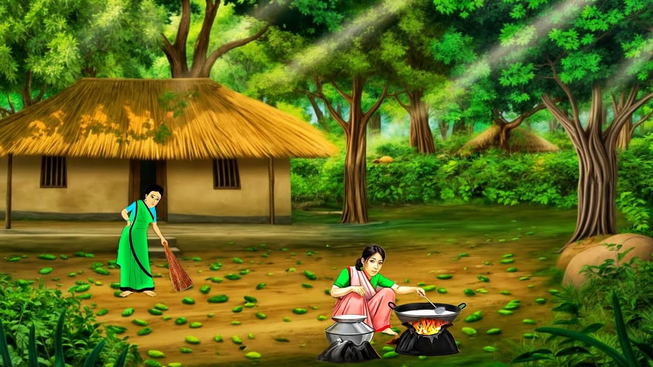 जंगल में दो अनाथ बहनों की कहानी | प्रेरणादायक हिंदी कार्टून कहानी 🌿