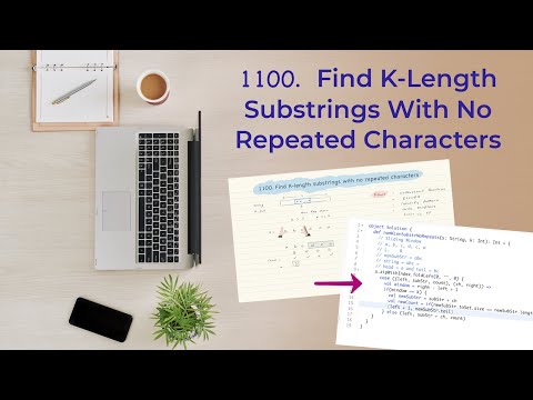 2. Sliding Window | Leetcode | 1100 |  Find K-Length Substrings With No Repeated Characters