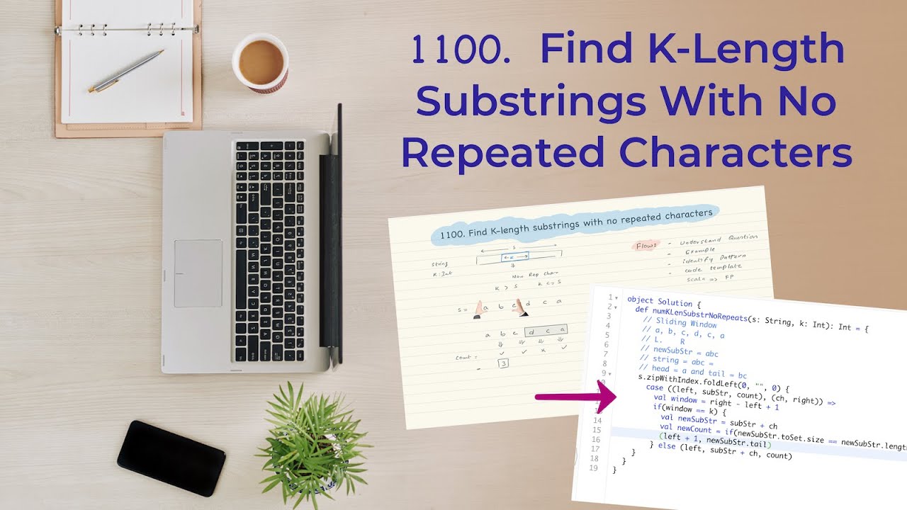 2. Sliding Window Solution in Scala: Find K-Length Substrings Without Repeats on LeetCode 🔍