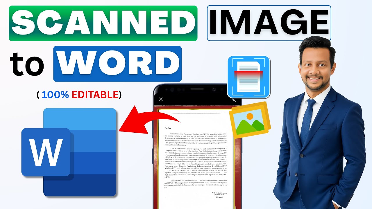 Convert Scanned Image to Word on Mobile 📱