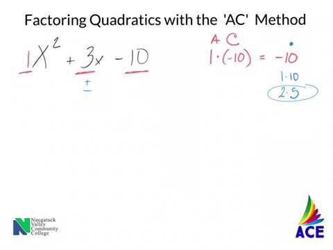 Factoring quadratic AC method