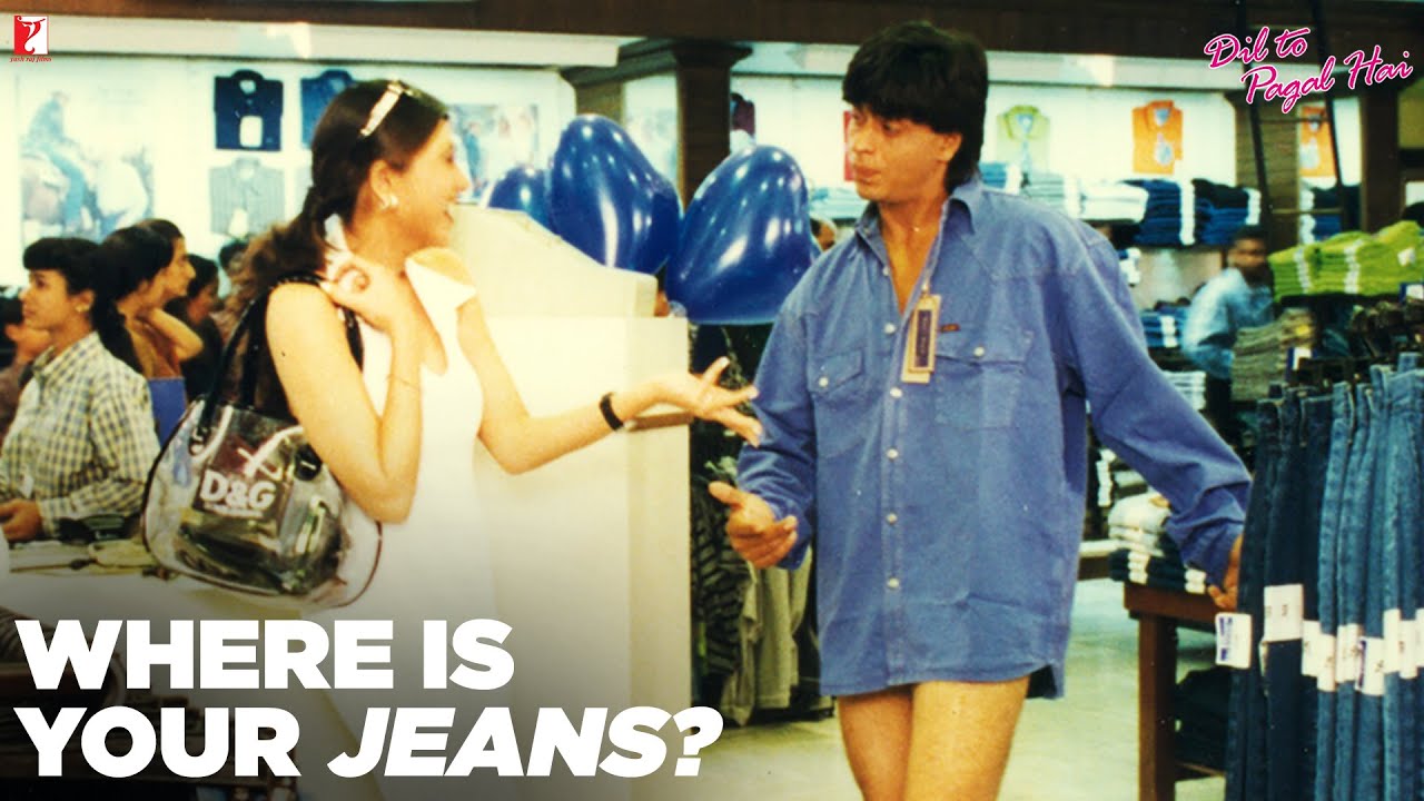 Where Are Your Jeans? | Comedy Scene from Dil To Pagal Hai Featuring Shah Rukh Khan & Madhuri Dixit