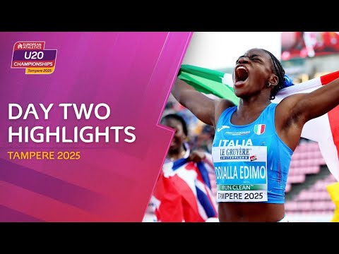 Doualla SCORCHES to 100m gold AND a decathlon WORLD RECORD🔥 Day two highlights | Tampere 2025