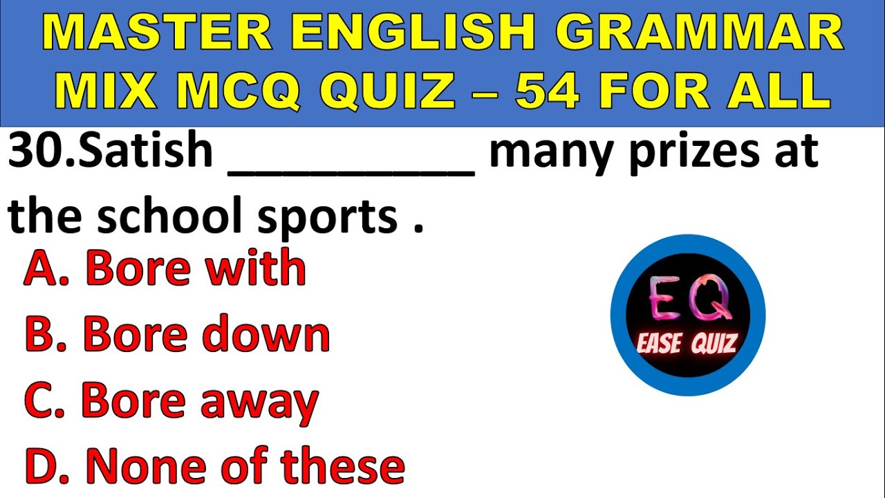 Ace Your English Test: Grammar, Tenses & More! ๐ฏ