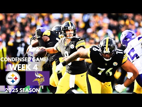 Steelers vs Vikings 2025 Week 4 Condensed Game | NFL Highlights