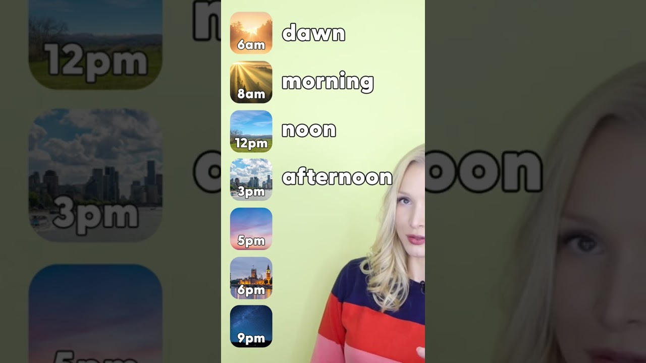 Identify These Times of Day