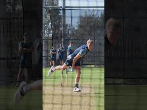 Nathan Ellis Bowling Practice in Nets #cricket #nathanellis #practice #shortfeeds