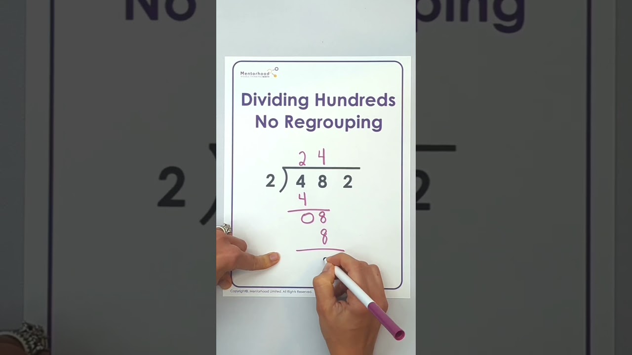 Division with no regrouping (long division) - Singapore Math Mini Tutorial #mathiseasy