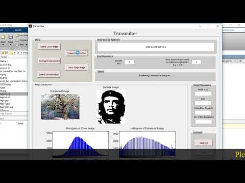 MATLAB code of Reversible Image & Text data hiding with Contrast Enhancement