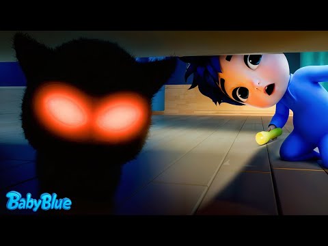Afraid Of The Dark | Monsters Aren't Real | Baby Blue Nursery Rhymes & Kids Songs | Minibus