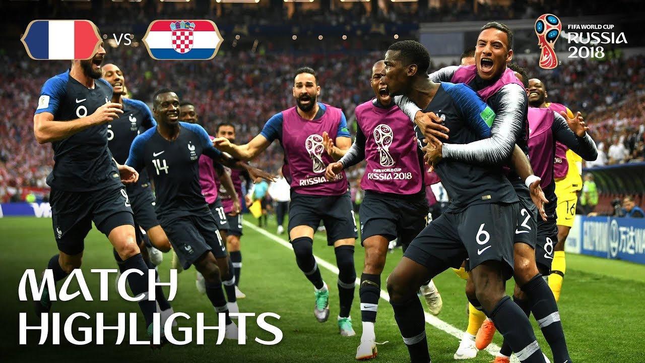 2018 World Cup Final: France 4-2 Croatia ⚽