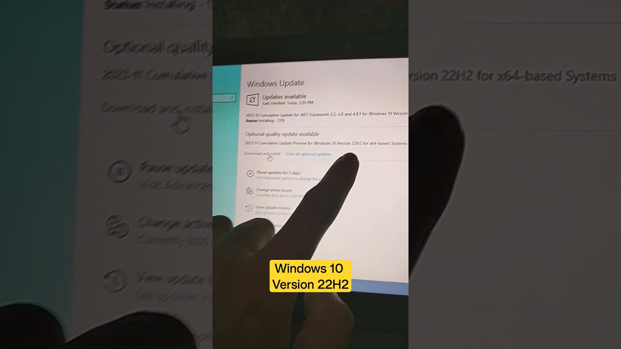 How to Install Windows 10 22H2 Update π₯οΈ