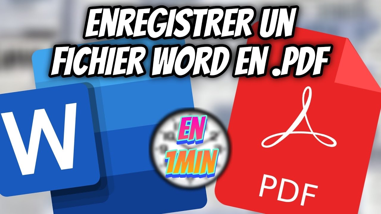 Enregistrer un Word en PDF en moins d'une minute 📄