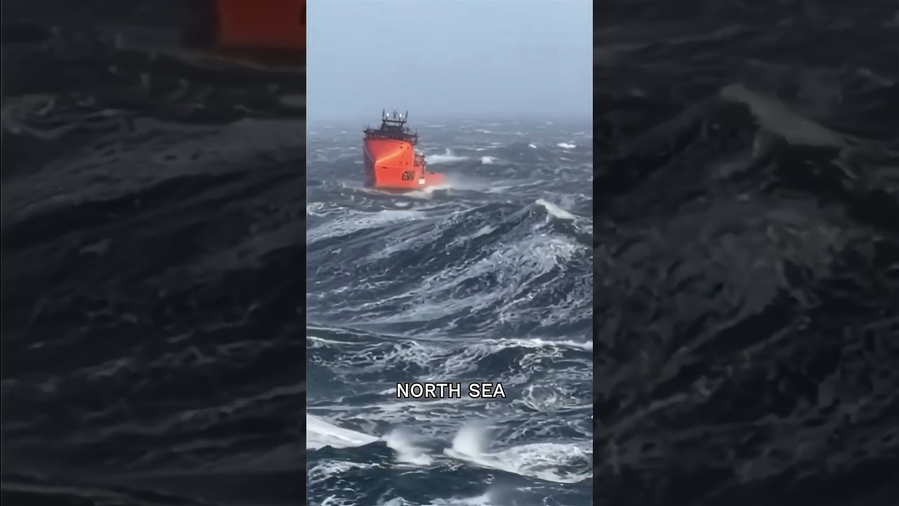 ⚠️ Ship vs Monster Waves – North Sea Madness! #StormAtSea #RoughSea #ShipLife #shotrs