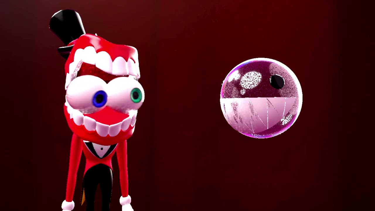 Caine awkwardly looking at bubble