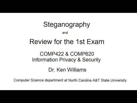 Steganography and First Exam Review