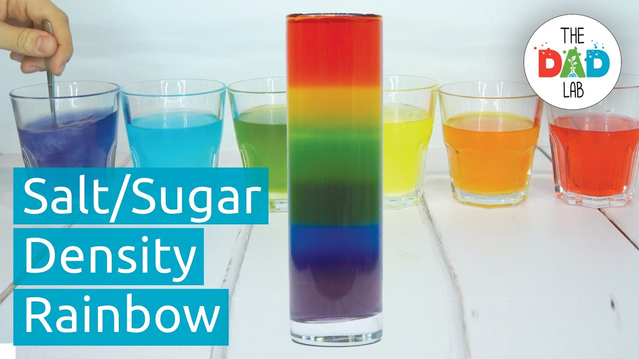 Salt & Sugar Water Density Rainbow Tower π