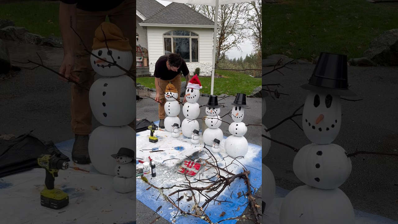 Old Pumpkins Turned into Christmas Decor 🎄