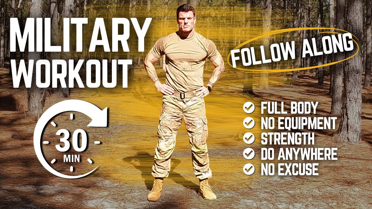 30-Minute Military Full Body Workout (No Equipment) | Train Like a Soldier ANYWHERE