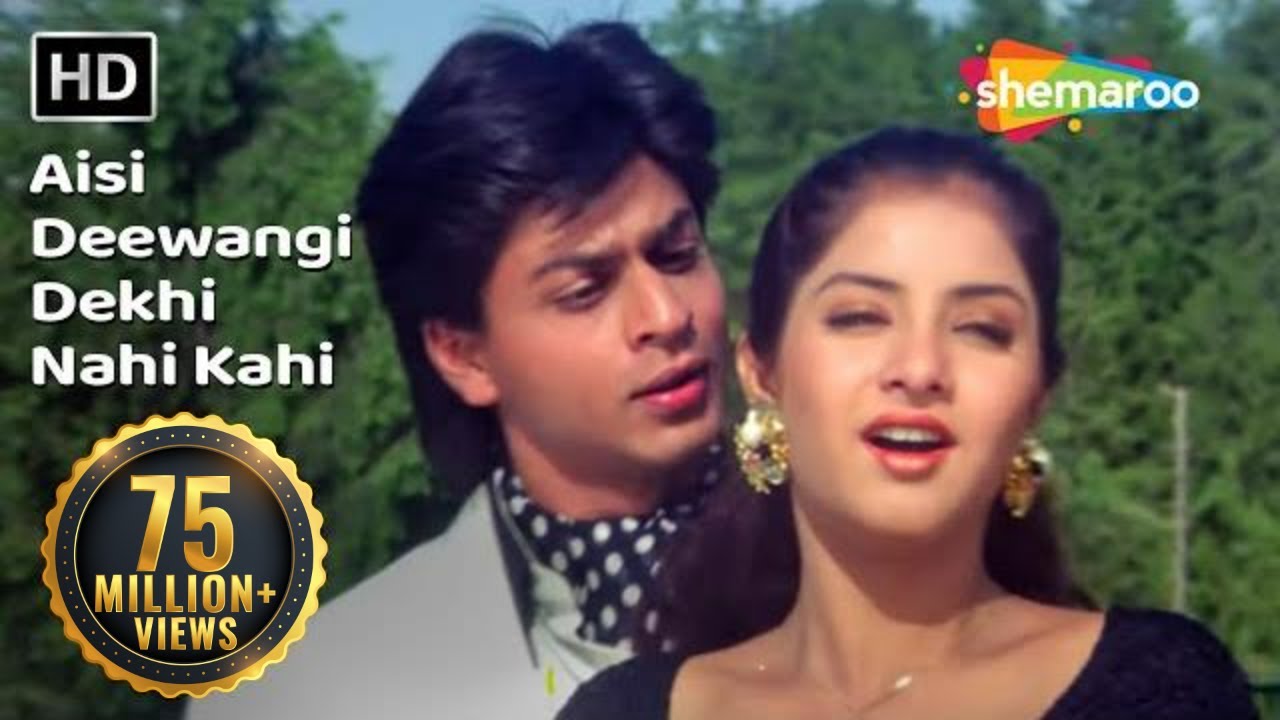 Aisi Deewangi Dekhi Nahi Kahi | Iconic Deewana Song ft. Shah Rukh Khan & Divya Bharti 🎶