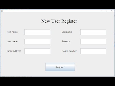Java Swing Registration Form with MySQL Database in Eclipse